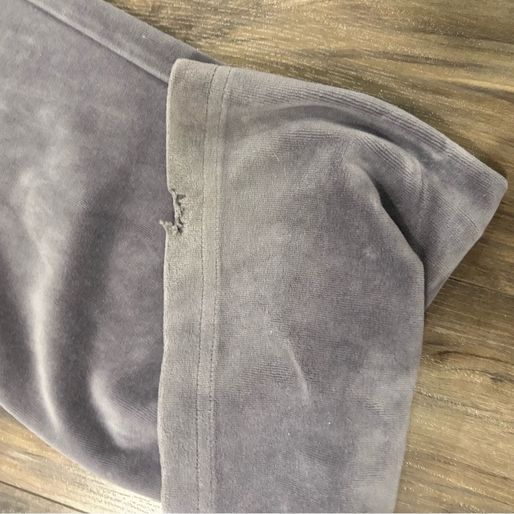 Guess Charcoal Grey Velour Flare Pants - Picture 6 of 8